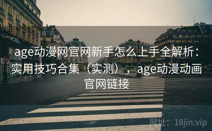 age动漫网官网新手怎么上手全解析：实用技巧合集（实测），age动漫动画官网链接