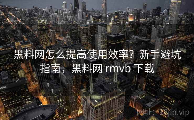 黑料网怎么提高使用效率？新手避坑指南，黑料网 rmvb 下载