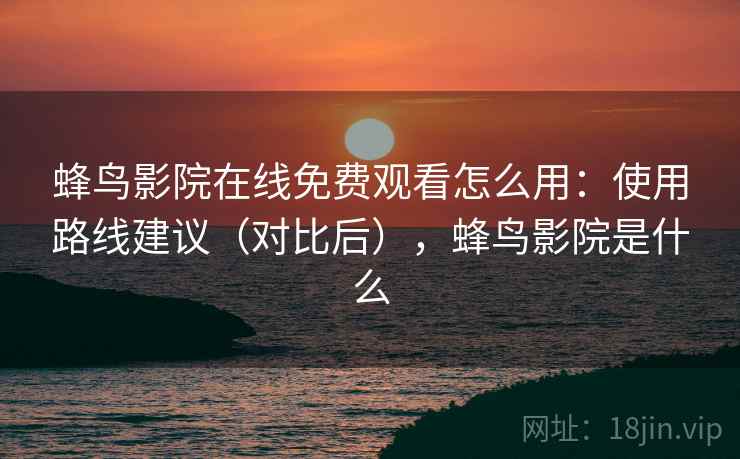 蜂鸟影院在线免费观看怎么用：使用路线建议（对比后），蜂鸟影院是什么